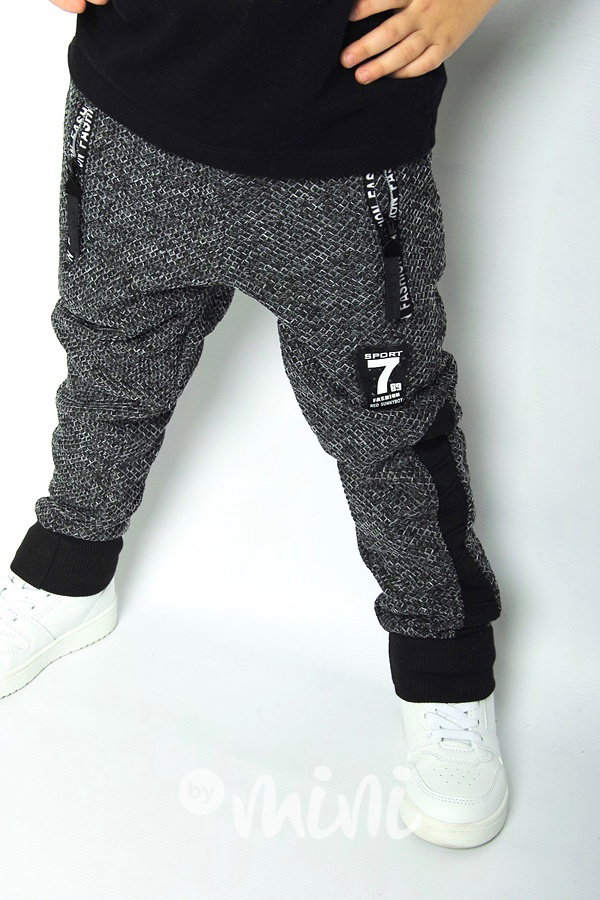 Sporty vyteplené tepláčky grey