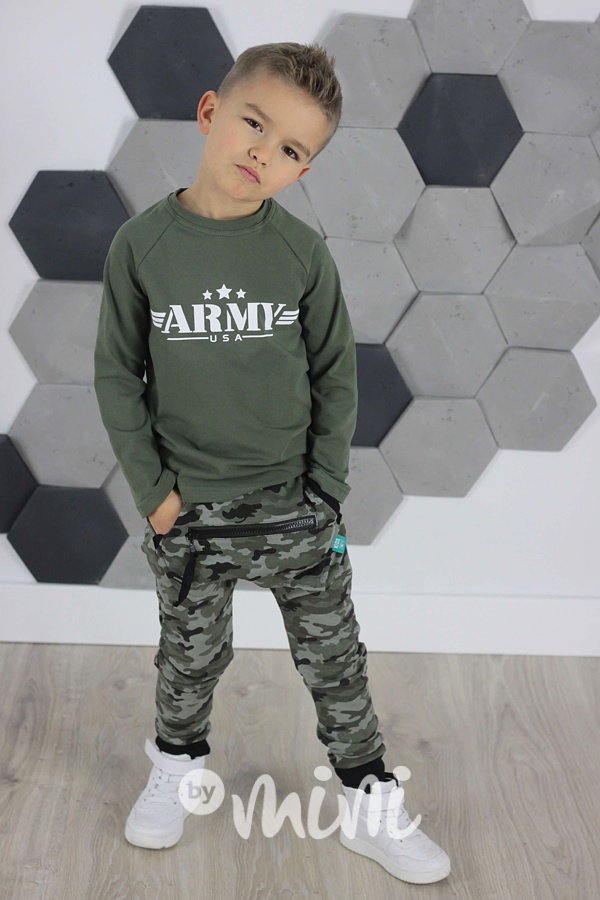 ARMY vyteplené baggy se zipem