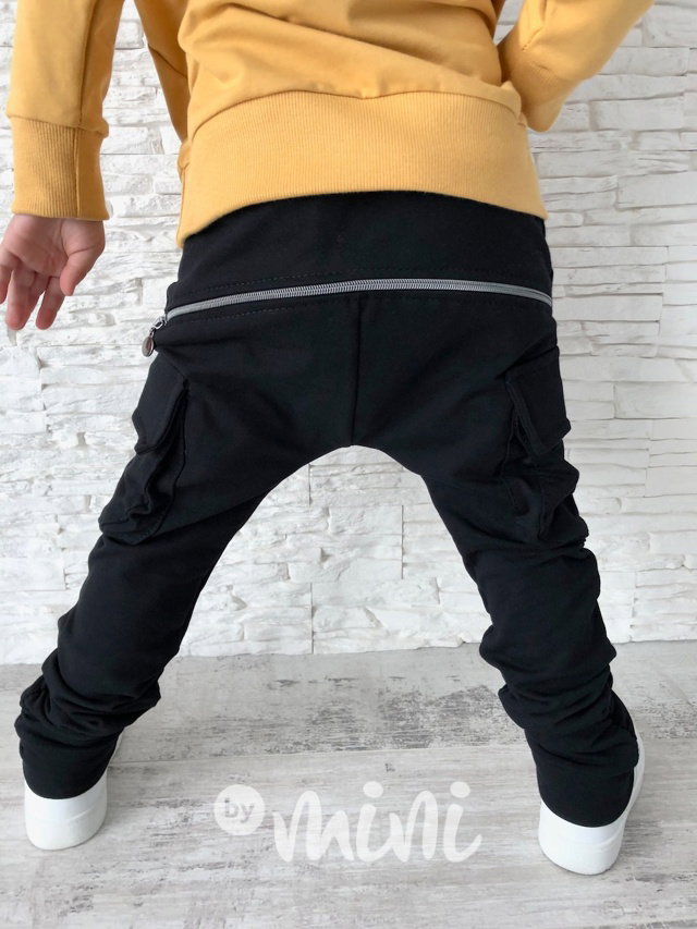 Black baggy kapsáče zip