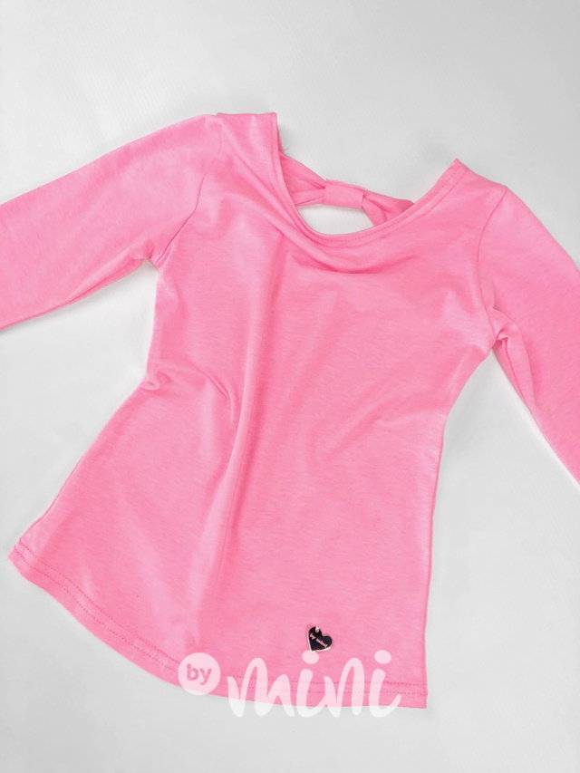 Mašličkový top neon pink