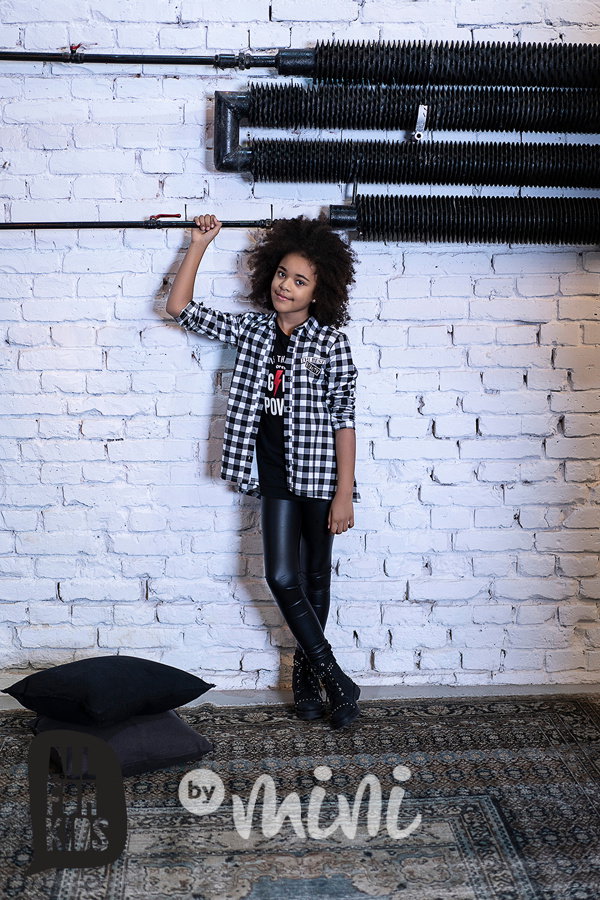 Karo dívčí košile bílá