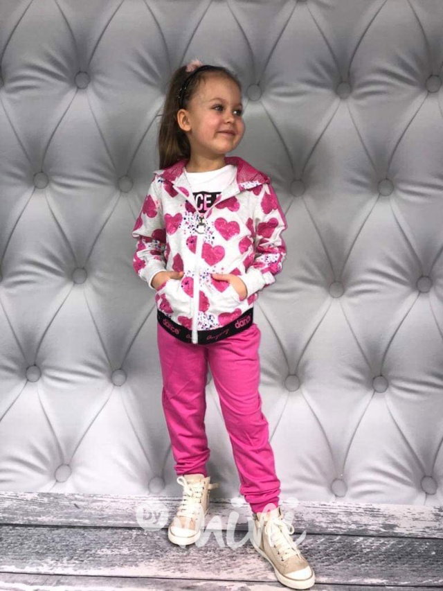 3ks Komplet srdíčka pink