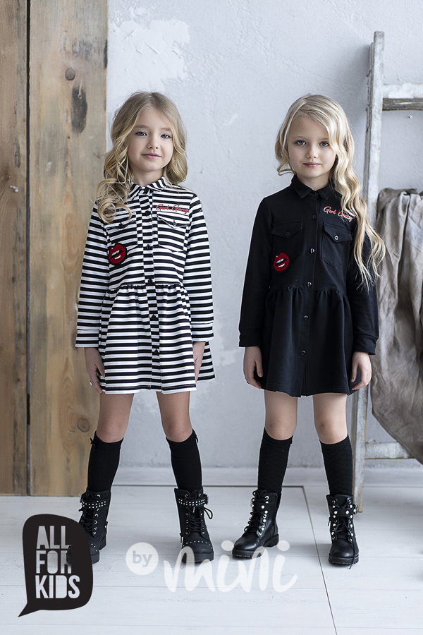 Pruhované košilové šaty