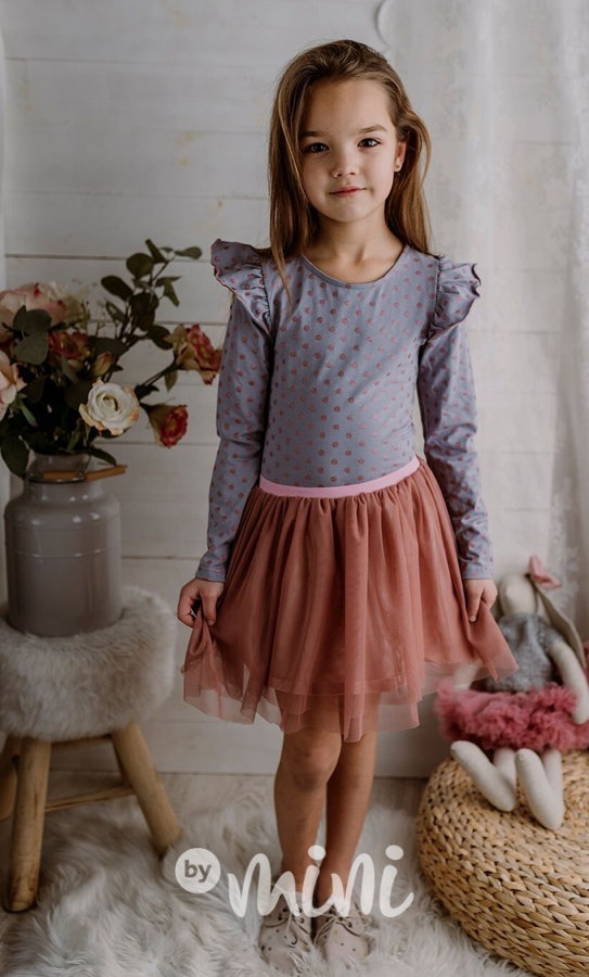 Boho puntíkaté body fialkové