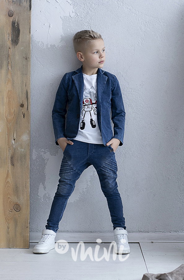 Jeans baggy tepláčky s prošitím