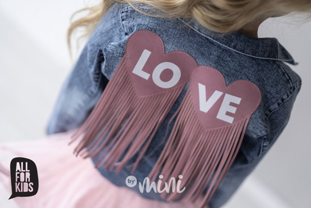 Jeans bundička dětská pink love