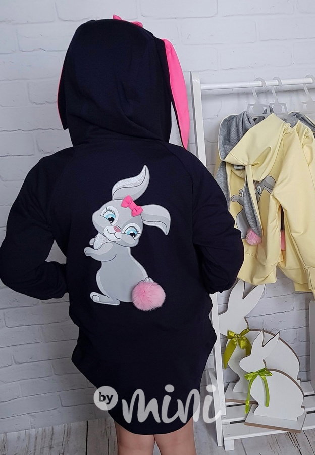 Bunny mikina s ouškama modrá