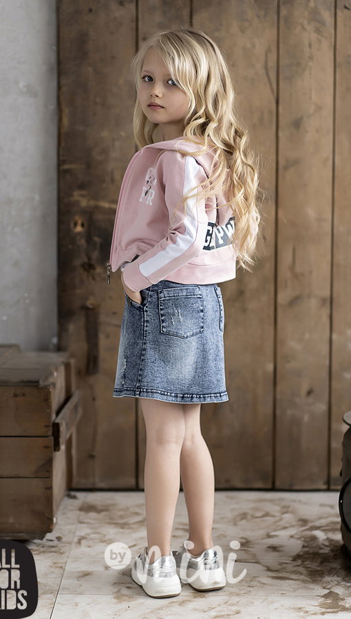 Girl power short mikina růžová