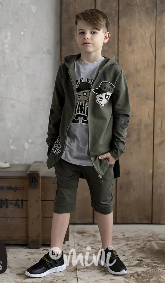 Khaki chlapecké shorts