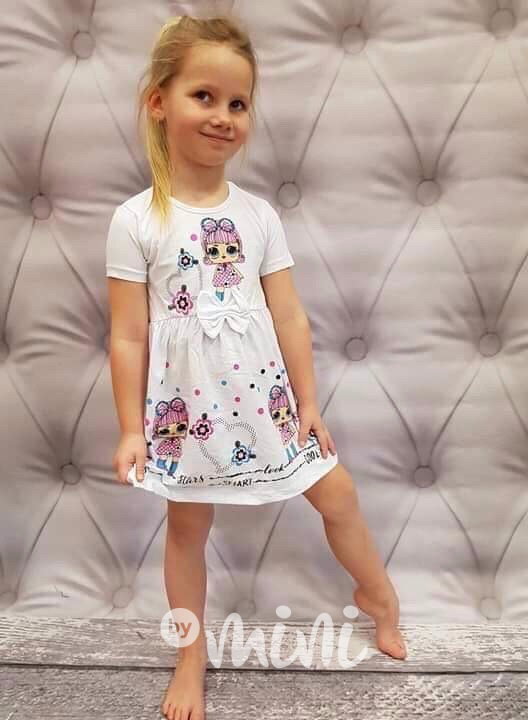 Doll tunika s mašličkou bílá