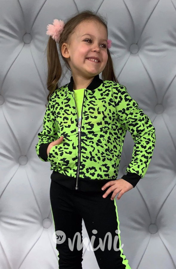 Mikina leopard green
