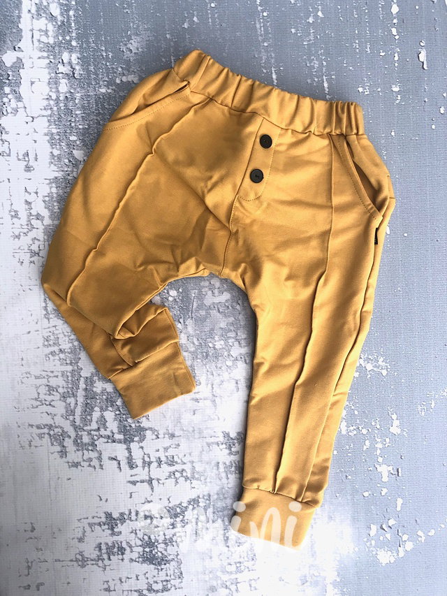 Mustard chlapecké baggy se zipem