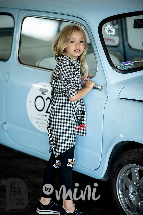 Girl boss košile atyp kostkovaná