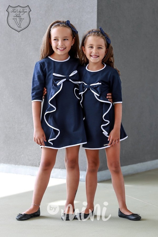 Blue school dress - dívčí šaty