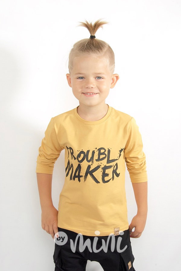 Trouble maker triko mustard
