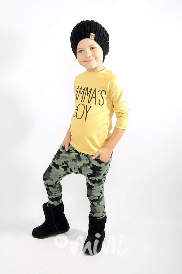 Mammas boy - army green chlapecký set s baggy