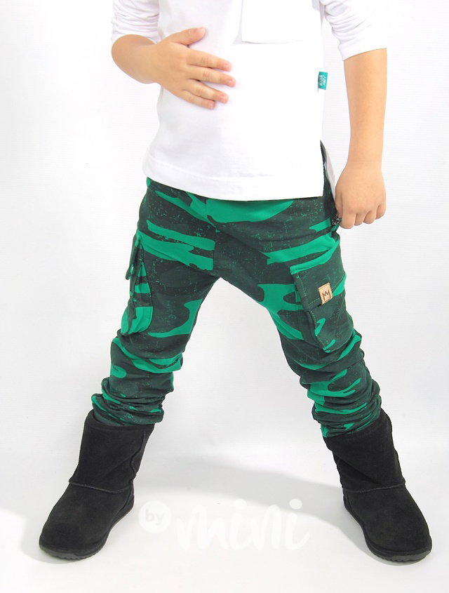 Zateplené green army baggy kapsáče zip