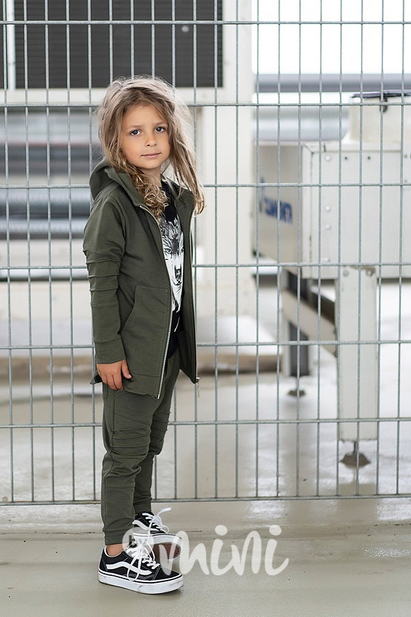 *Premium* Wolf mikina se zipy khaki