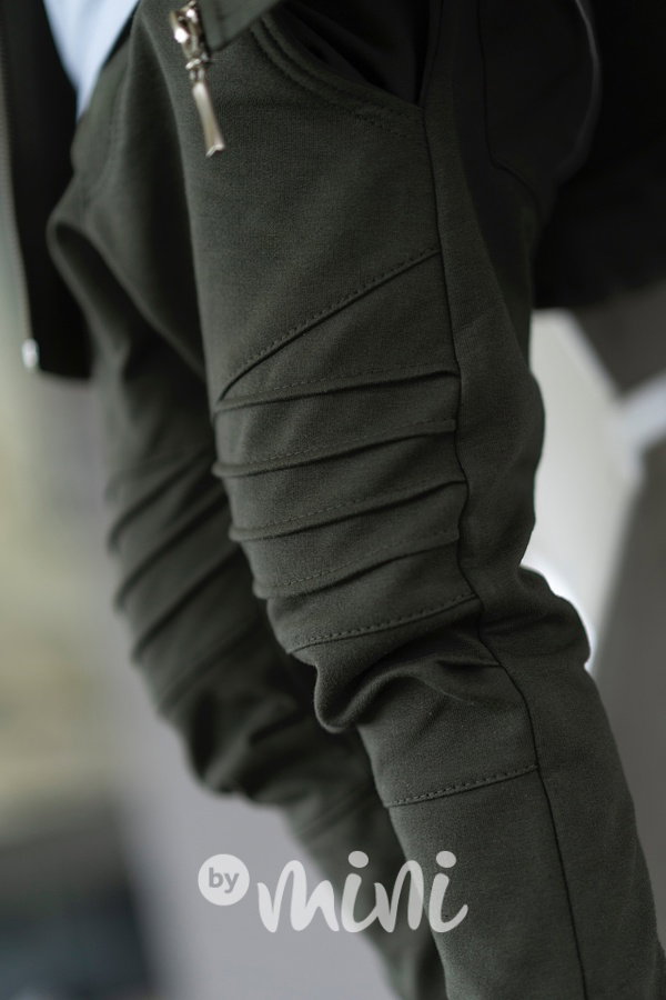 *Premium* Wolf tepláčky s prošitím khaki