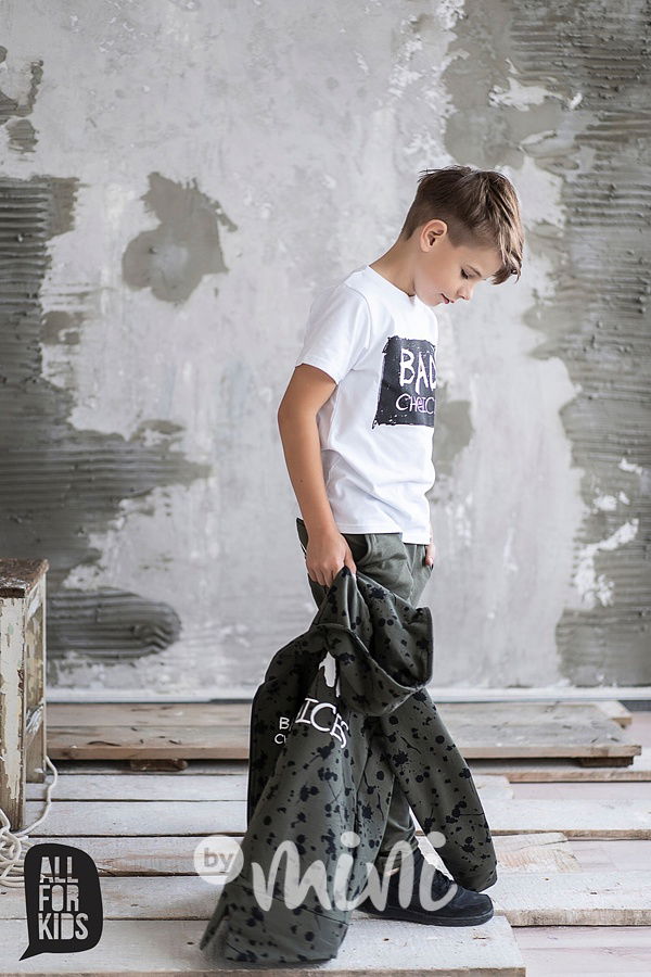 Bad choices dlouhá chlapecká mikina khaki