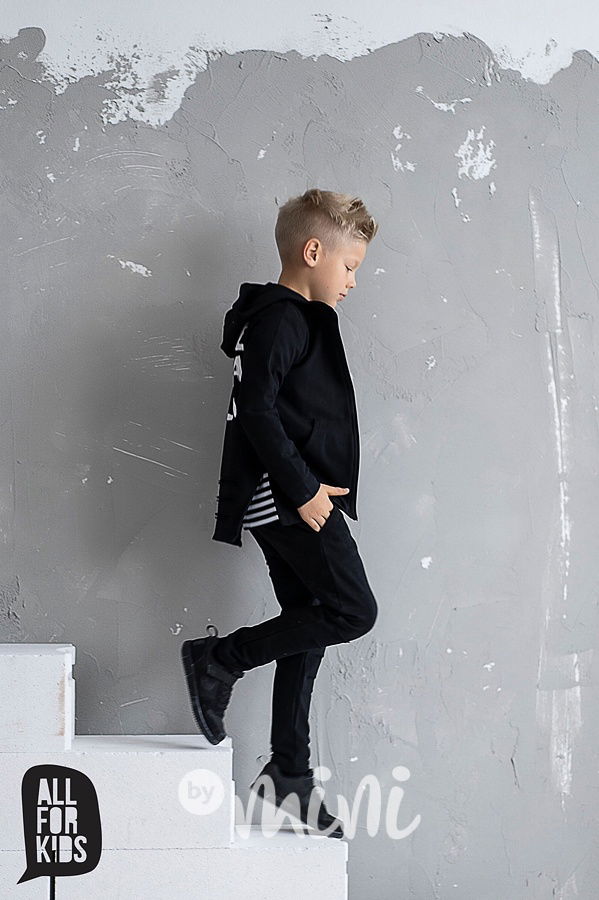 Rebel squad dlouhá chlapecká mikina černá