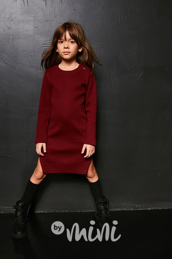 *Premium* knitted dress burgund