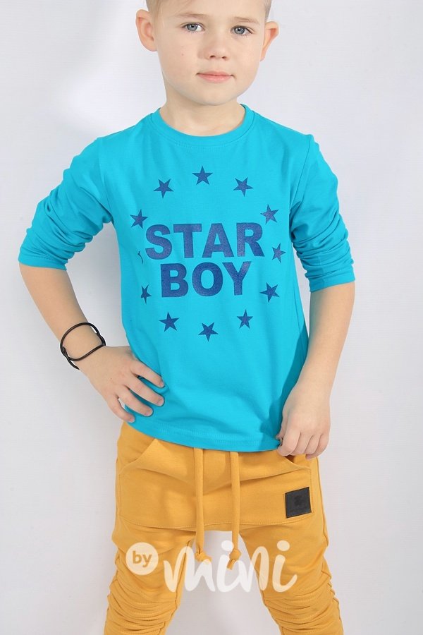 STAR boy triko - tyrkysové
