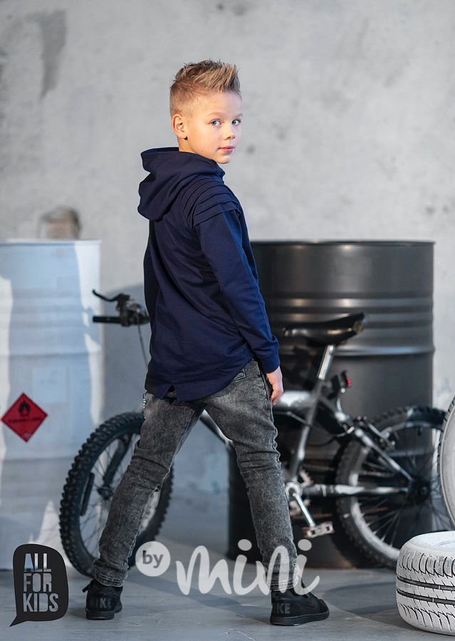 Overthink mikina s prošitím - modrá