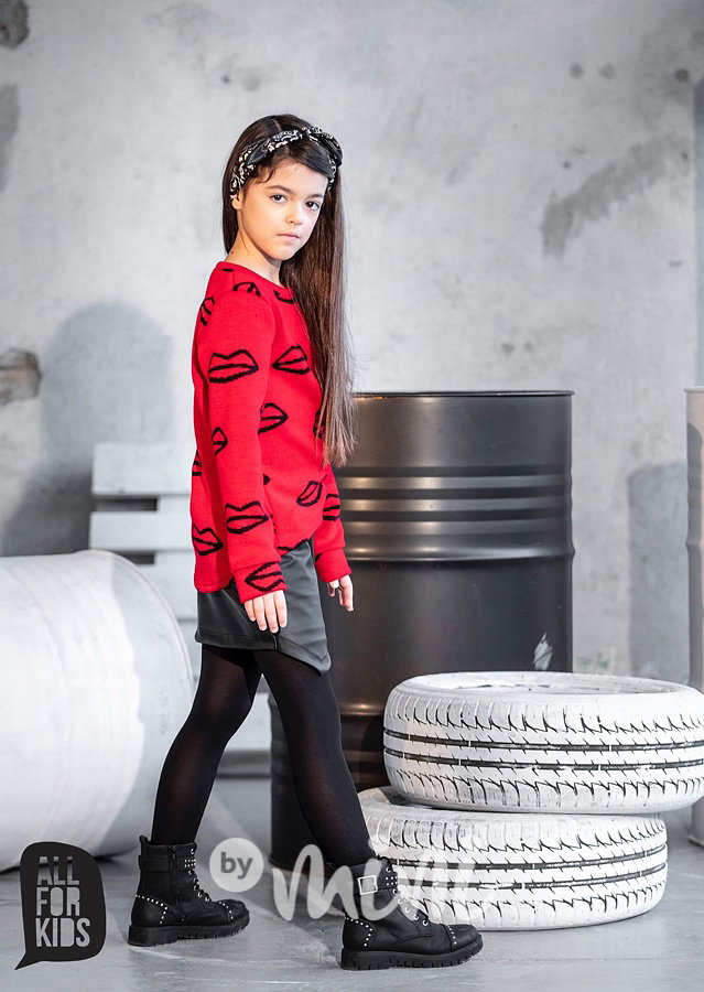 Sukňokraťasy leather look se zipem