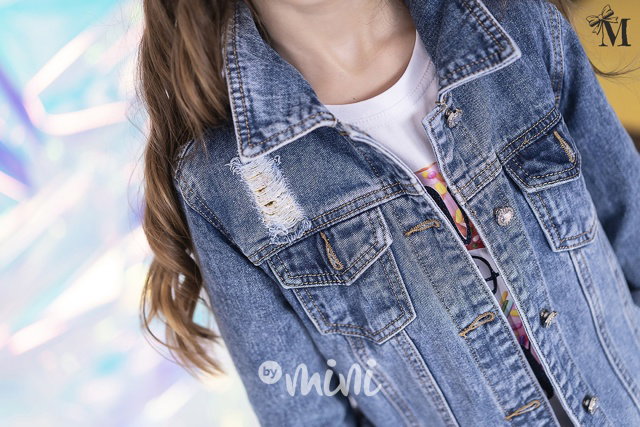 Denim parka