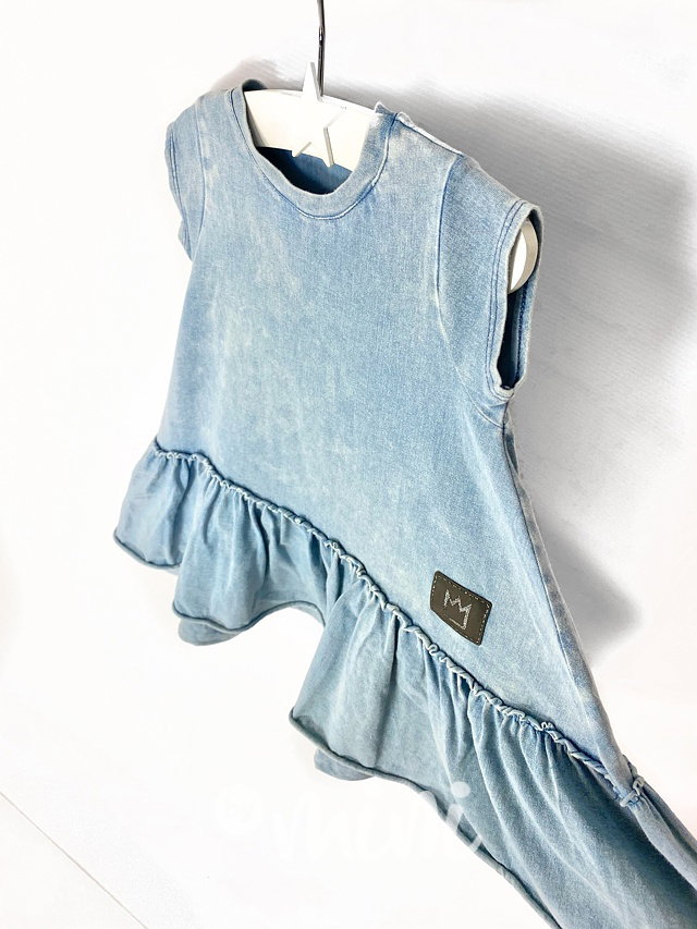 Džínové Denim dívčí dětské šaty 
