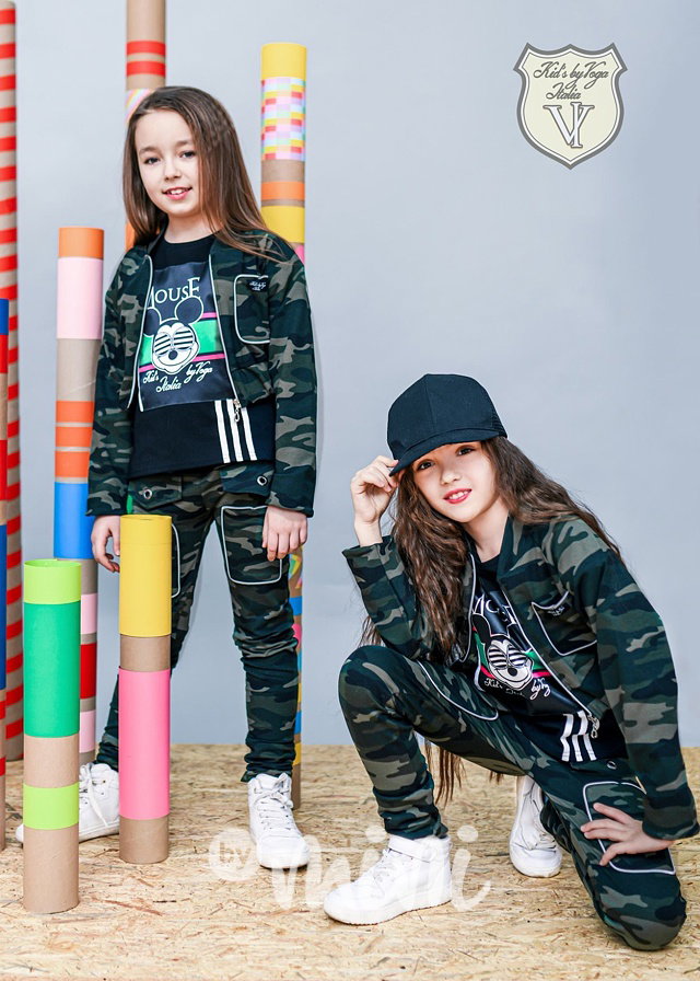Dívčí set oblečení mikina + tepláky army  By Mini
