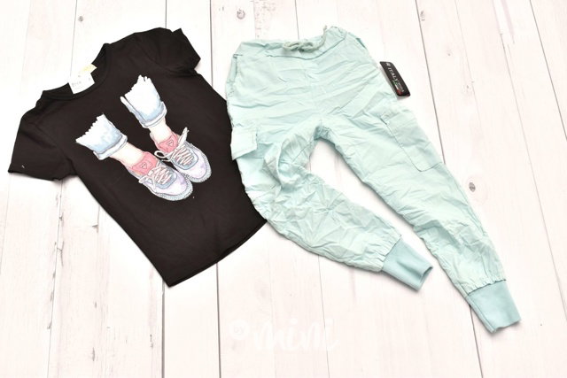 Mint kalhoty + fashion triko