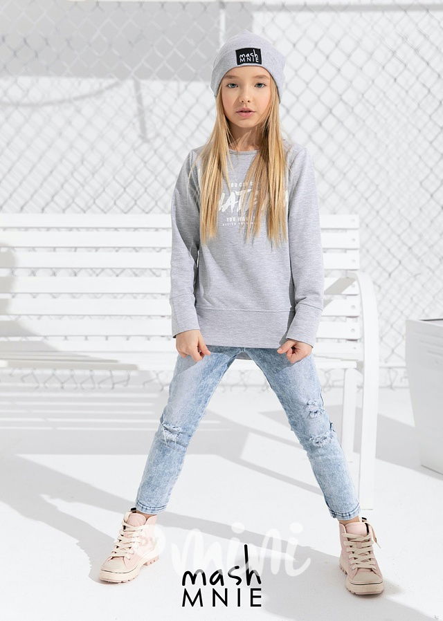 Šedá dívčí mikina Mash Mnie