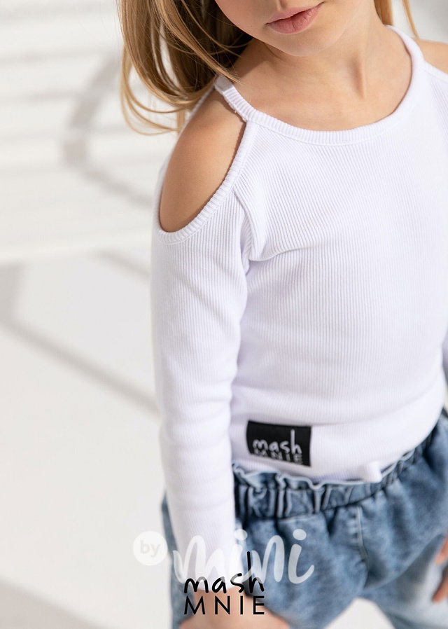 Jeansy s volánkem modré *Premium*