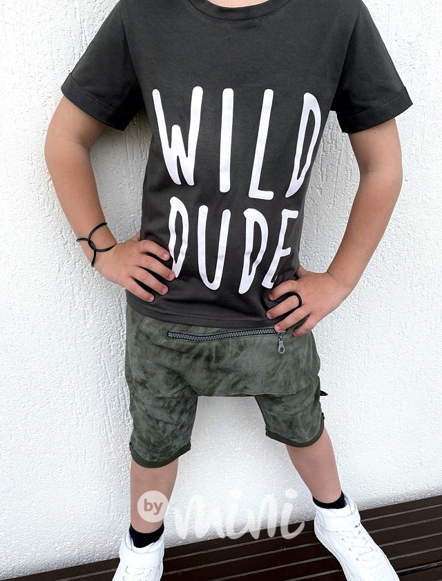 WILD khaki summer chlapecký set oblečení