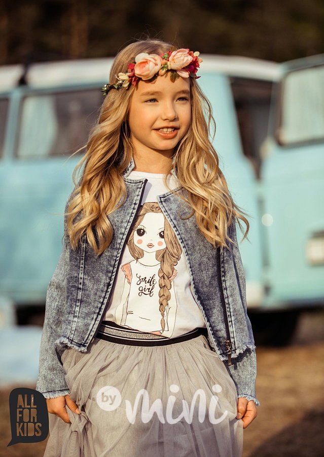 Smile girl blůzka - bílá