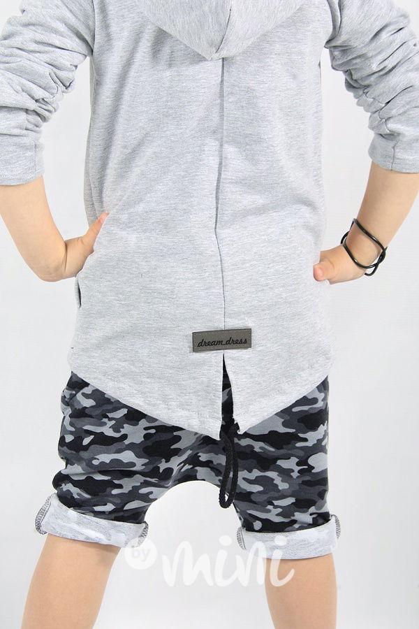 Ultra low baggy kraťasy - grey army