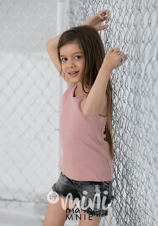 Žebrované stretch tílko pink *Premium*
