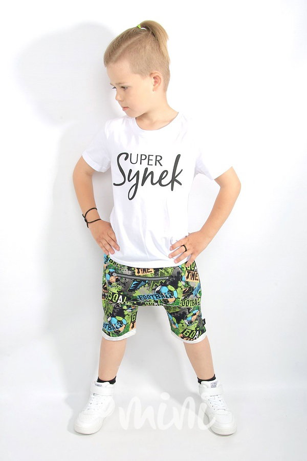 Super synek chlapecké triko bílé