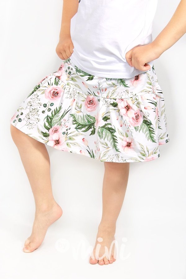 Flower soft fresh cotton dívčí sukně