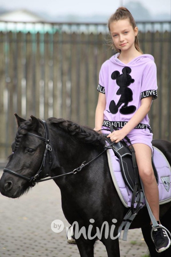 Dětské triko MICKEY LOVE fialové a fialové dětské kraťasy 