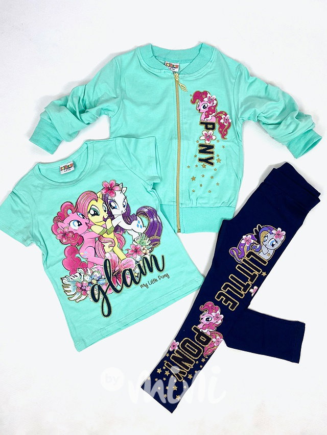 3pcs Pony mint souprava
