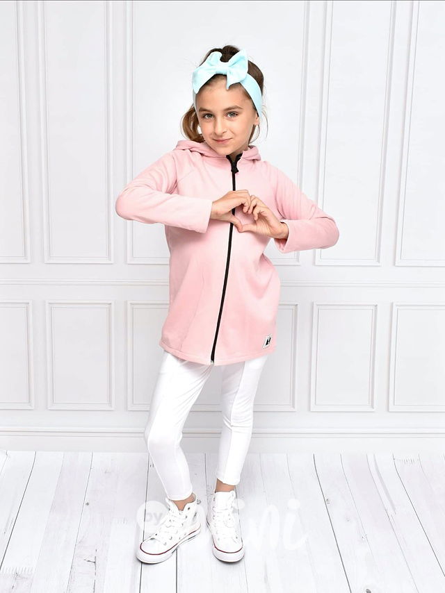 Iconic girl long dětská mikina - růžová