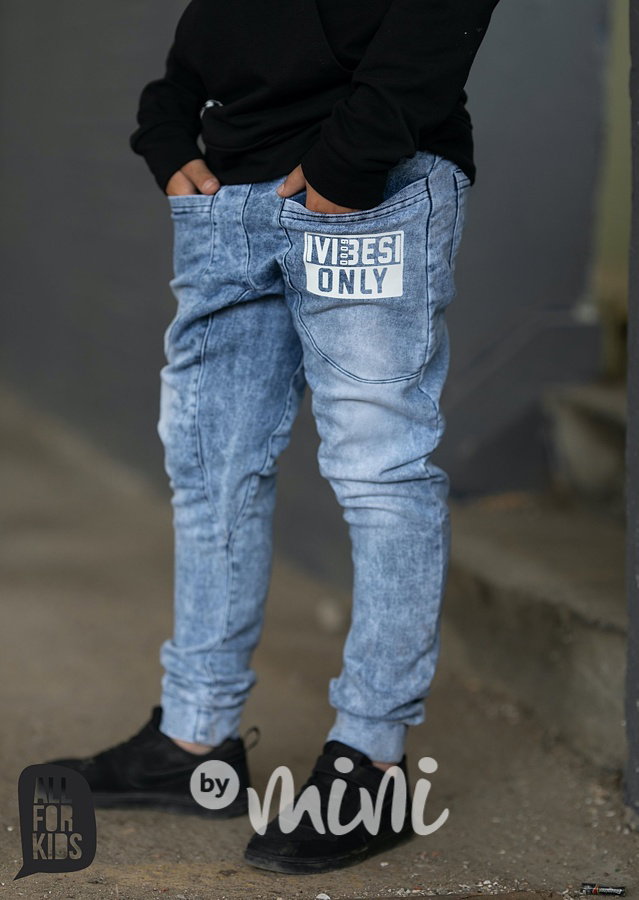 Good vibes only ice blue jeans pants *by AFK*