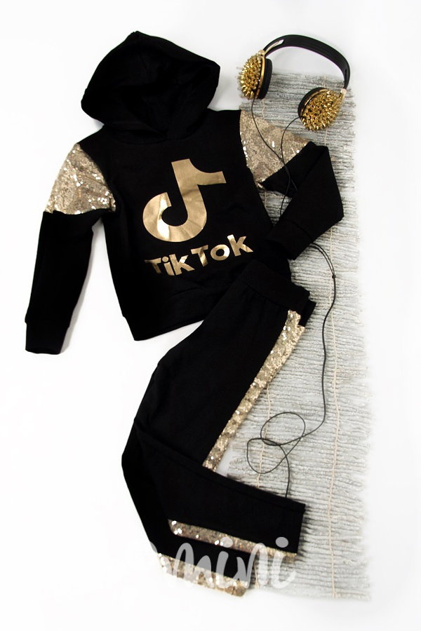 Tik Tok black&gold souprava