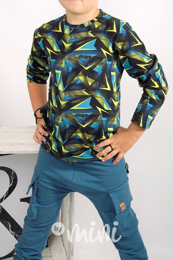 Geometric longsleeve triko