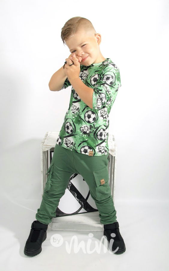 Khaki baggy kapsáče zip