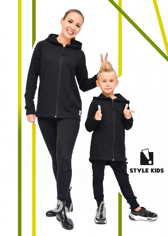 Iconic MUM long mikina - černá