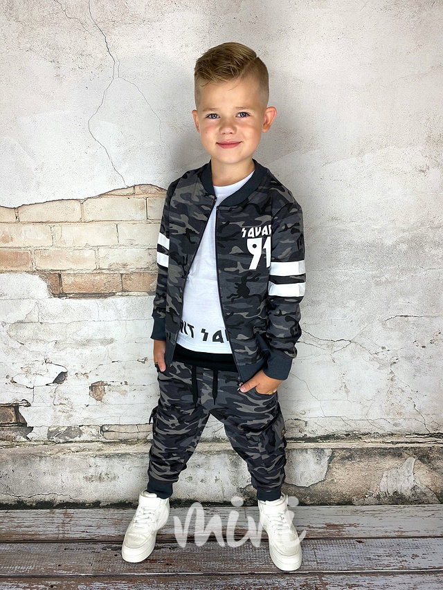 3pcs grey army souprava